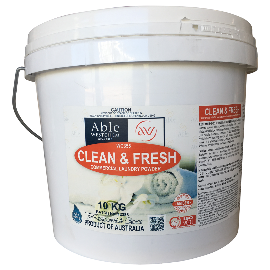 Clean & Fresh Laundry Powder Able Westchem