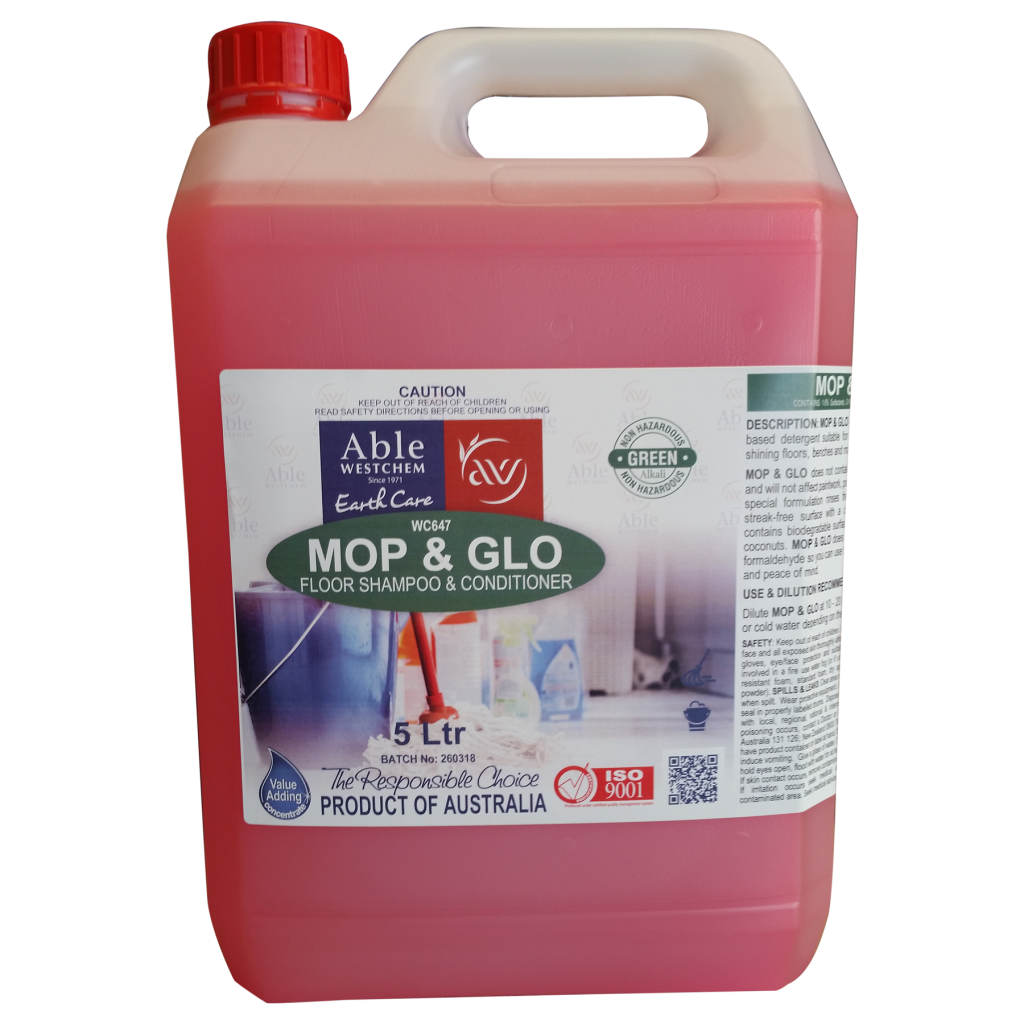 Mop Glo Floor Cleaner Hospitality Industry Westchem