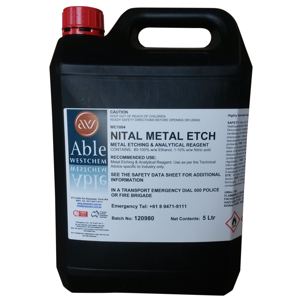 Nital Metal Etcher Solution Able Westchem