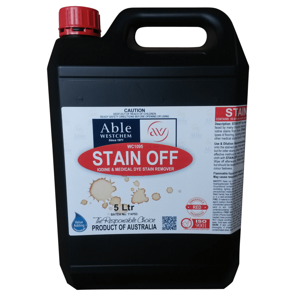 Stain Off Iodine and Medical Dye Stain Remover Able Westchem