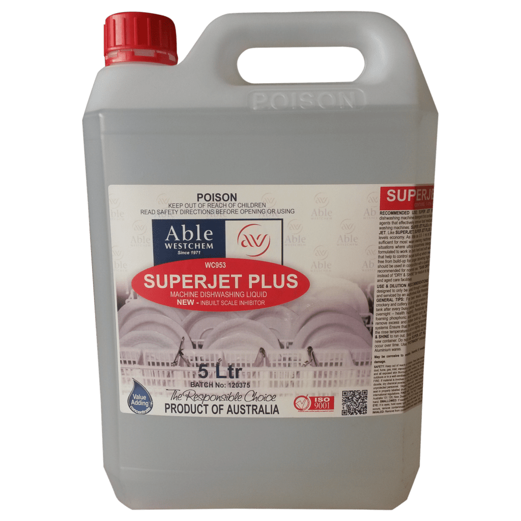 Superjet Plus Non Caustic Machine Dishwashing Detergent Able Westchem
