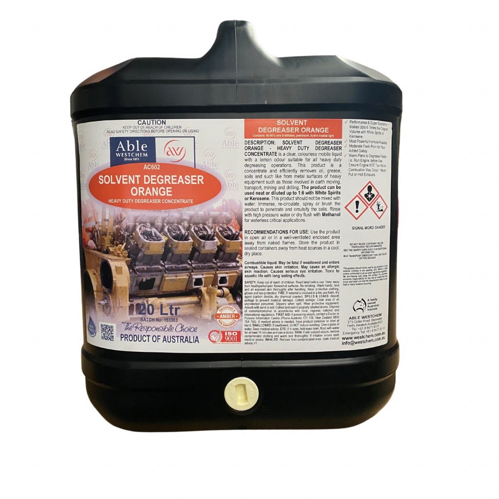 Solvent Degreaser Orange Heavy Duty Able Westchem